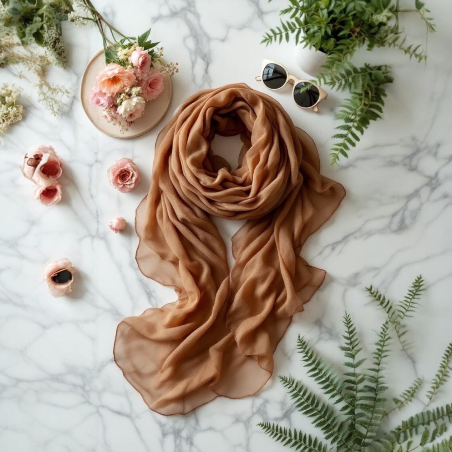 'Classy Copper' Chiffon Hijab