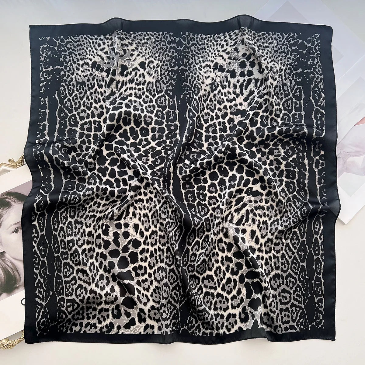 Midnight Leopard | Gray, Black, Ivory