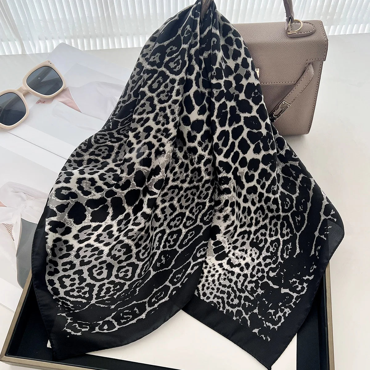Midnight Leopard | Gray, Black, Ivory
