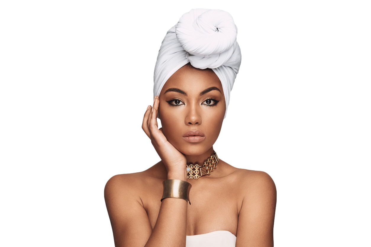 'White' Jersey Knit Headwrap