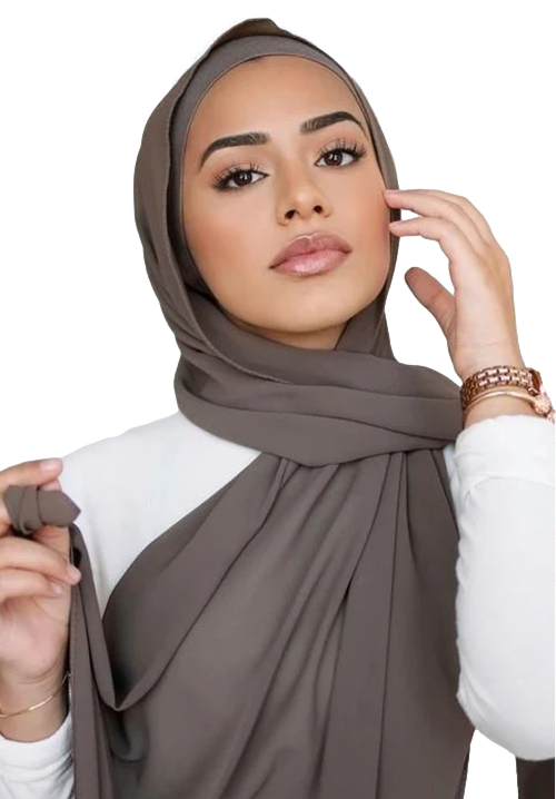 'Charcoal Gray' Chiffon Hijab
