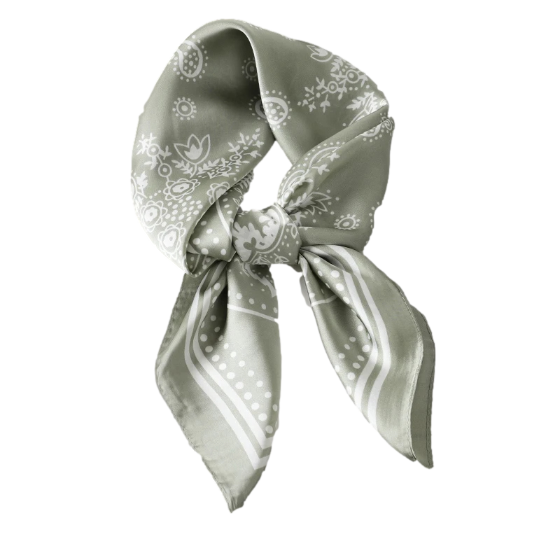 'Sultry Sage' Luxe Scarf | 35" Square Scarf