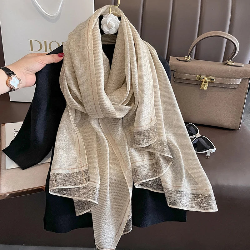 Luxurious Solid Wool Scarf - Shawl