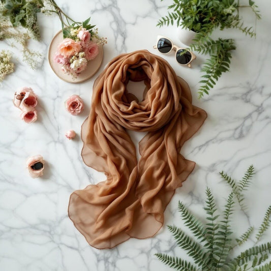 'Classy Copper' Chiffon Hijab