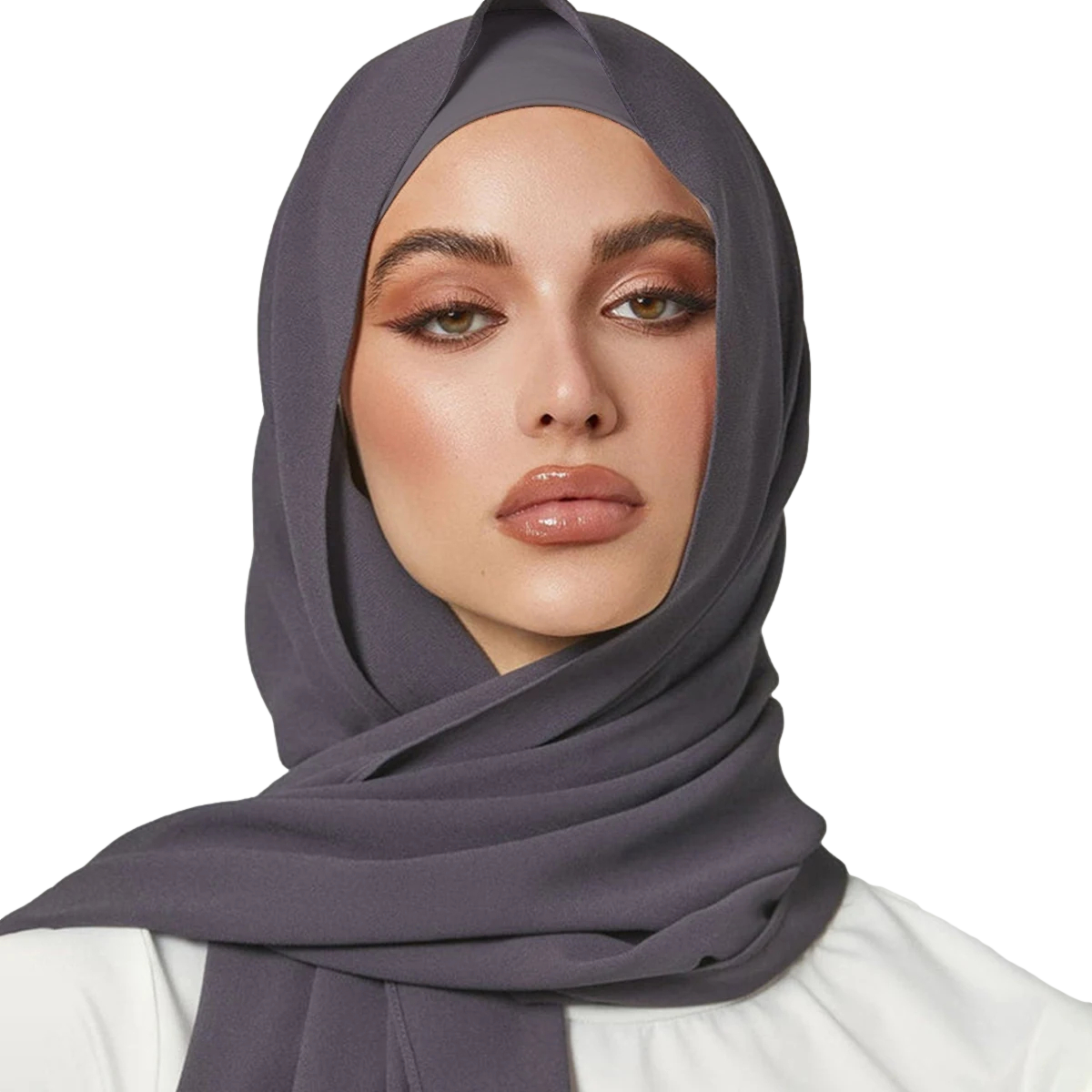 'Charcoal Gray' Chiffon Hijab