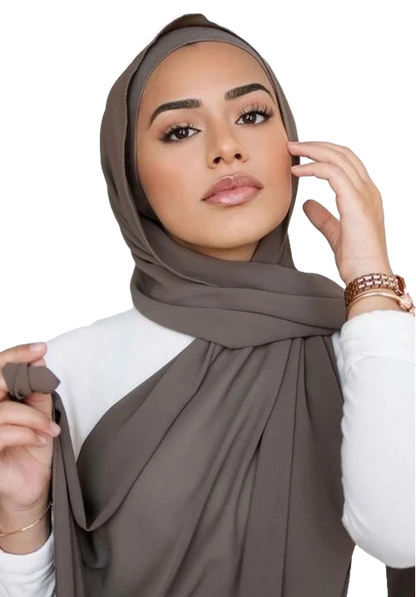 'Charcoal Gray' Chiffon Hijab