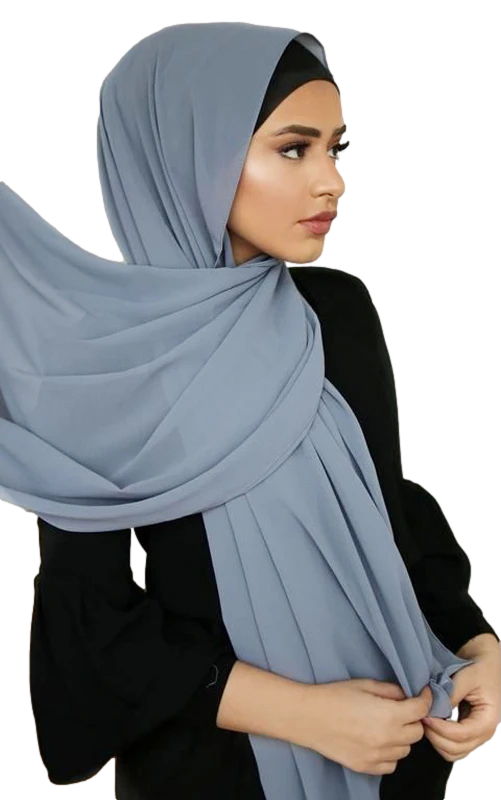'Powder Blue' Chiffon Hijab